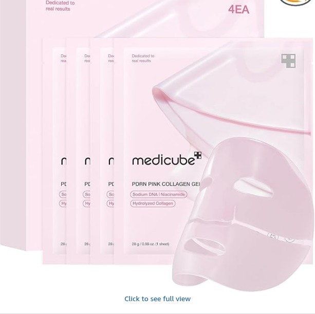 medicube Jelly Gel Mask with Salmon DNA PDRN Pink Collagen, 4EA